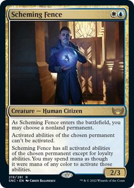 Scheming Fence 219 card from Streets of New Capenna