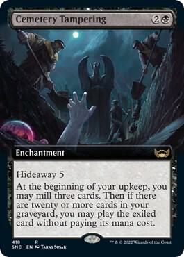 Cemetery Tampering (Extended Art) 418 card from Streets of New Capenna