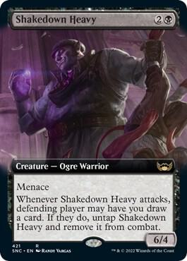 Shakedown Heavy (Extended Art) 421 card from Streets of New Capenna