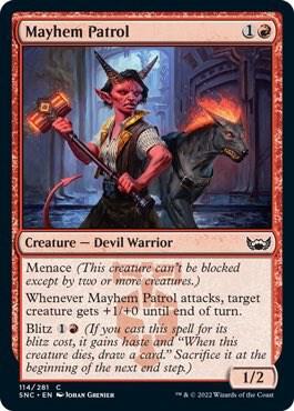 Mayhem Patrol 114 card from Streets of New Capenna