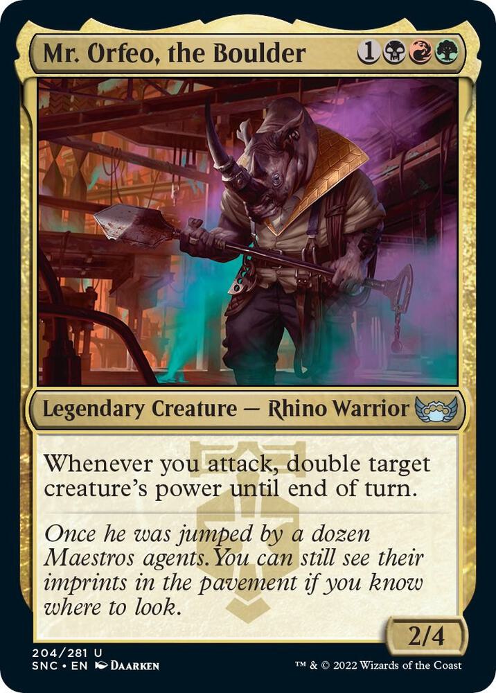 Mr. Orfeo, the Boulder 204 card from Streets of New Capenna