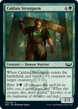 Caldaia Strongarm 138 card from Streets of New Capenna