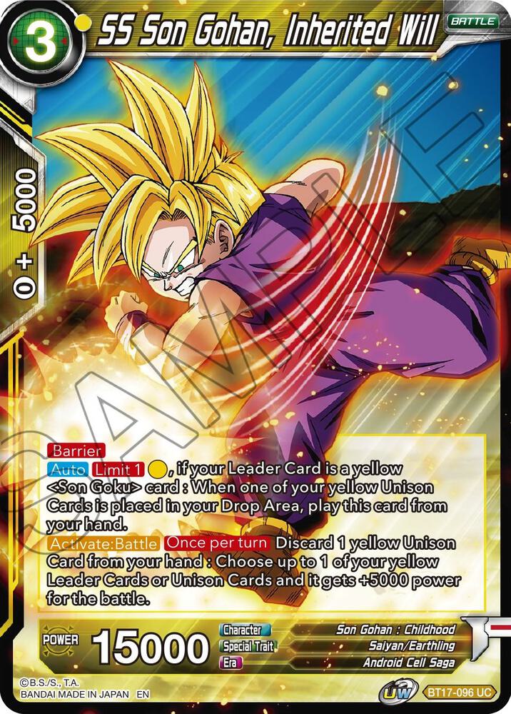 SS Son Gohan, Inherited Will BT17-096 card from Ultimate Squad