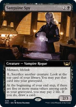 Sanguine Spy (Extended Art) 420 card from Streets of New Capenna
