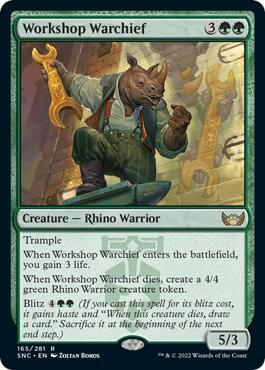 Workshop Warchief 165 card from Streets of New Capenna