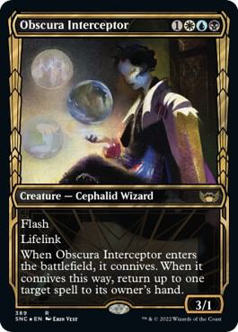 Obscura Interceptor (Gilded Foil) 389 card from Streets of New Capenna