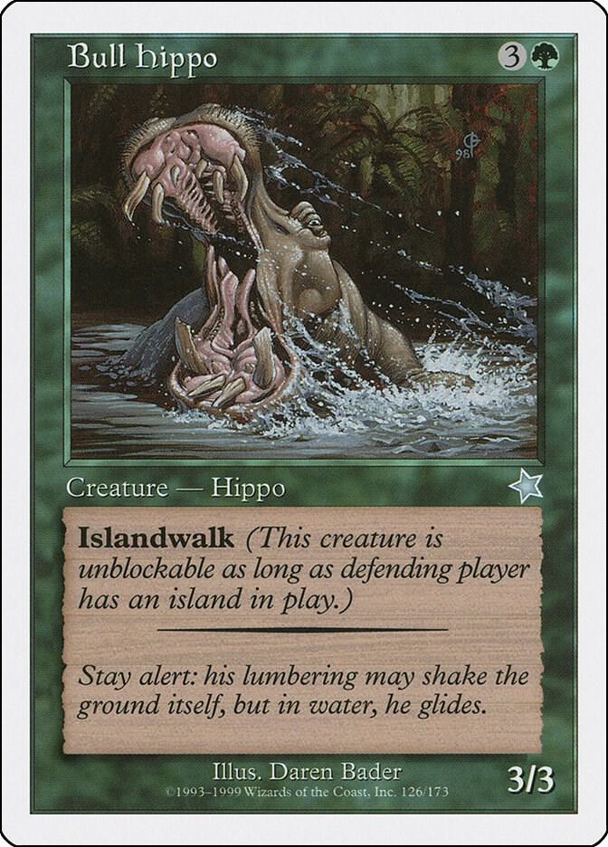 Bull Hippo 126 card from Starter 1999