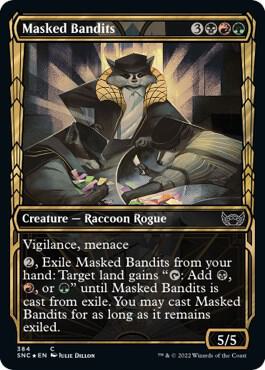 Masked Bandits (Gilded Foil) 384 card from Streets of New Capenna