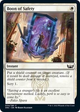 Boon of Safety 4 card from Streets of New Capenna