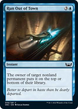 Run Out of Town 58 card from Streets of New Capenna