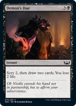 Demon's Due 75 card from Streets of New Capenna