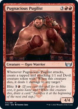 Pugnacious Pugilist 117 card from Streets of New Capenna