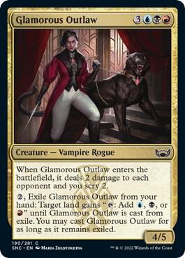 Glamorous Outlaw 190 card from Streets of New Capenna