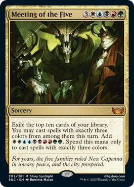 Meeting of the Five 202 card from Streets of New Capenna