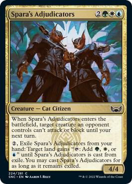 Spara's Adjudicators 224 card from Streets of New Capenna