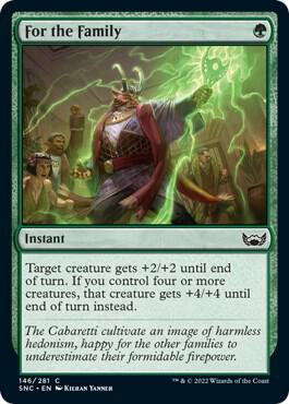 For the Family 146 card from Streets of New Capenna