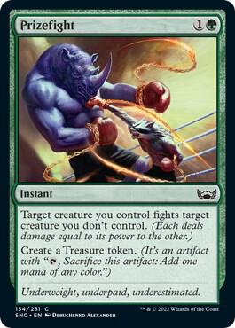 Prizefight 154 card from Streets of New Capenna