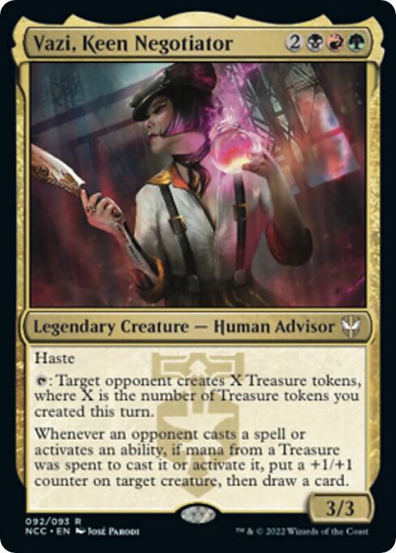 Vazi, Keen Negotiator 92 card from Commander: Streets of New Capenna
