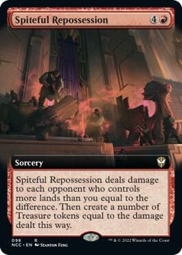 Spiteful Repossession (Extended Art) 98 card from Commander: Streets of New Capenna