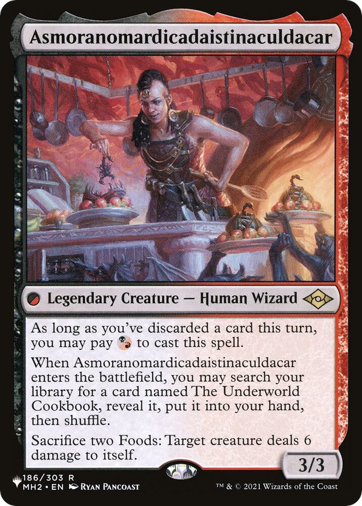 Asmoranomardicadaistinaculdacar 186/303 card from The List Reprints