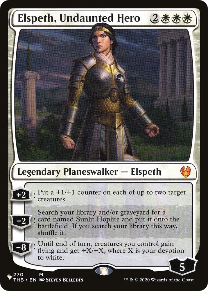 Elspeth, Undaunted Hero 270/254 card from The List Reprints