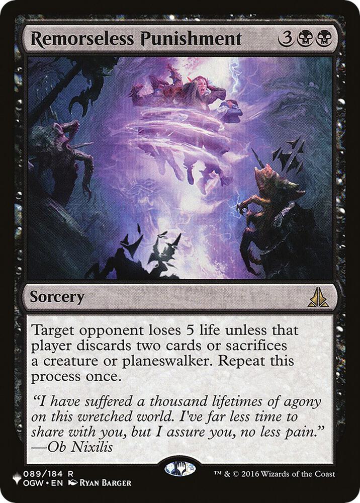 Remorseless Punishment 089/184 card from The List Reprints
