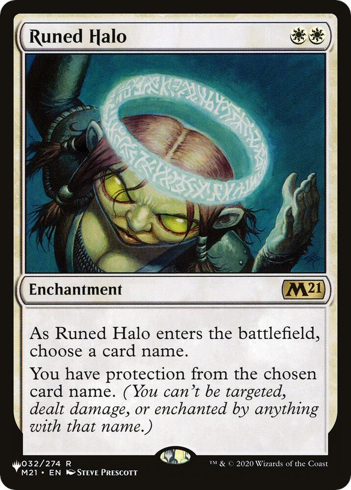 Runed Halo 032/274 card from The List Reprints