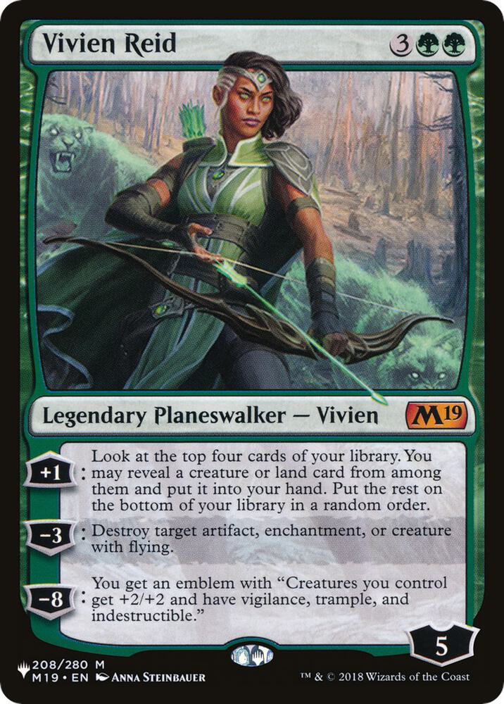 Vivien Reid 208/280 card from The List Reprints