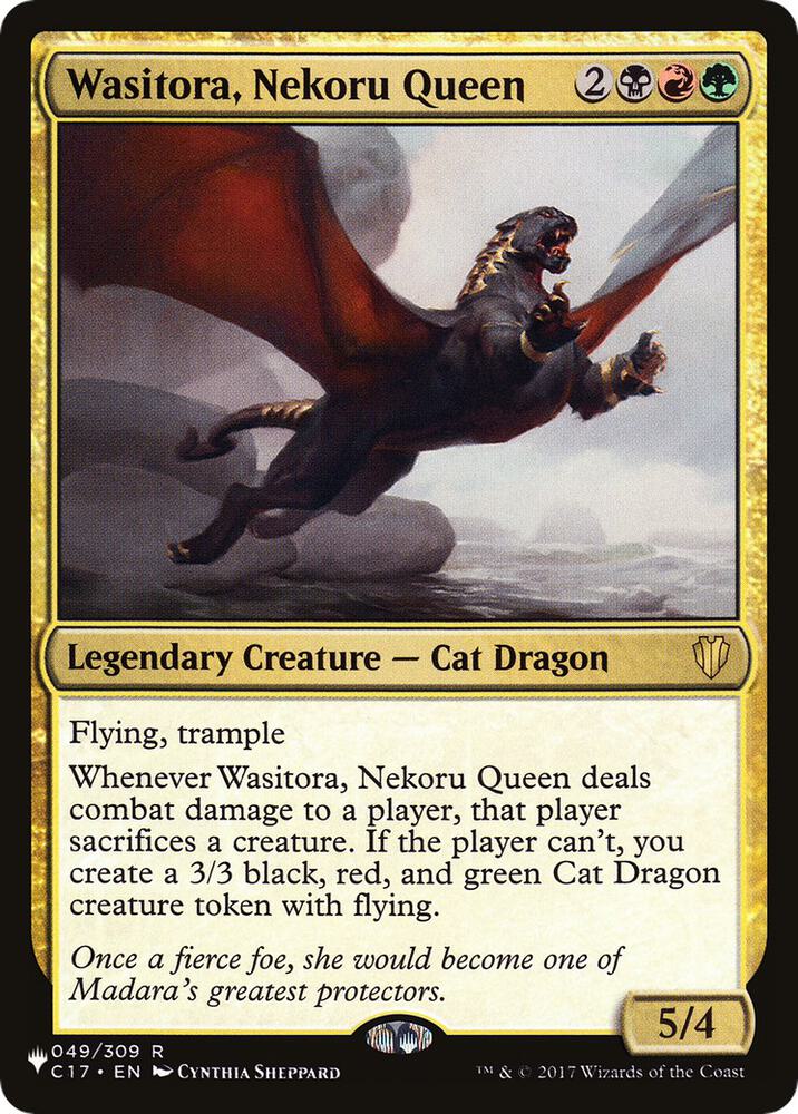 Wasitora, Nekoru Queen 049/309 card from The List Reprints