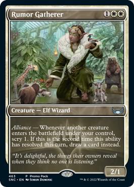 Rumor Gatherer 463 card from Promo Pack: Streets of New Capenna
