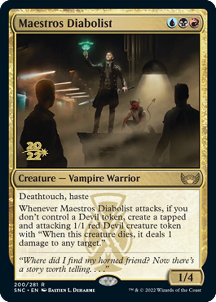 Maestros Diabolist 200 card from Prerelease Cards