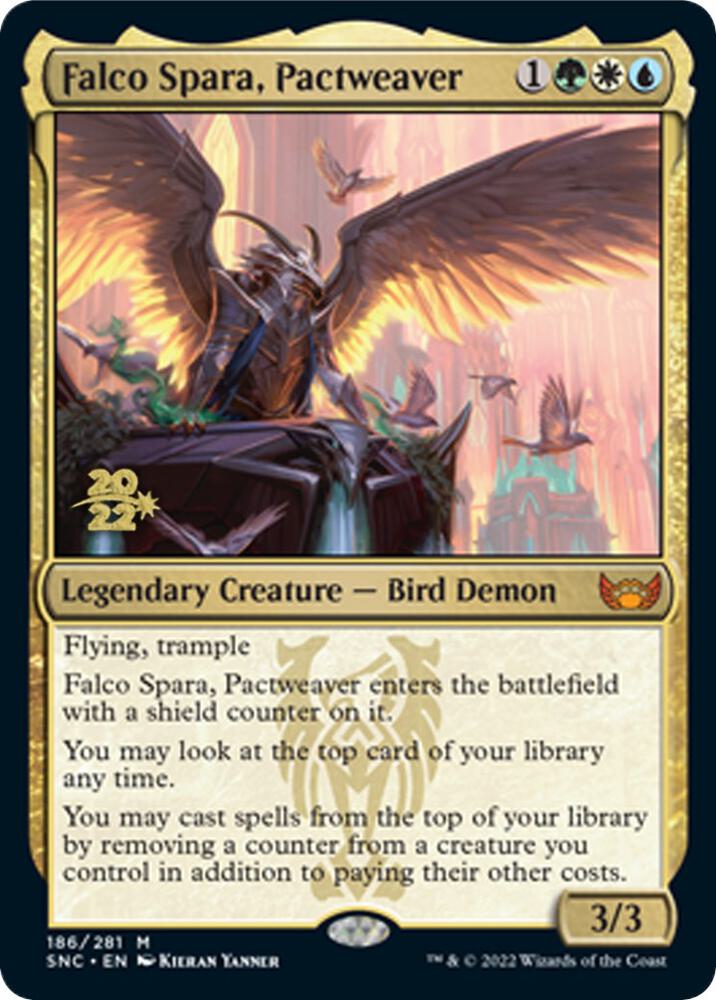 Falco Spara, Pactweaver 186 card from Prerelease Cards