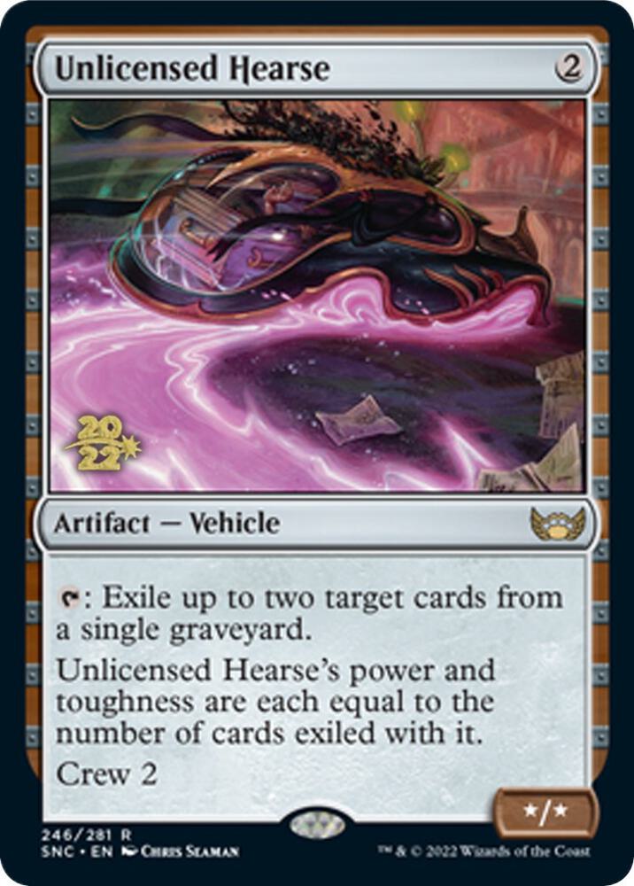 Unlicensed Hearse 246 card from Prerelease Cards