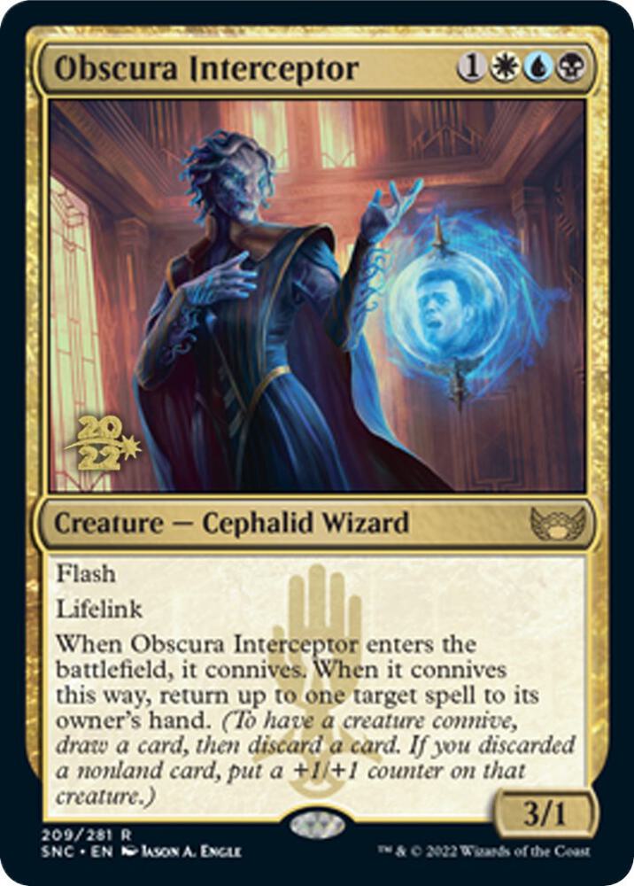 Obscura Interceptor 209 card from Prerelease Cards