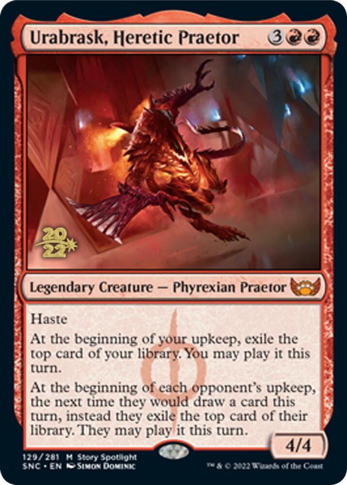 Urabrask, Heretic Praetor 129 card from Prerelease Cards