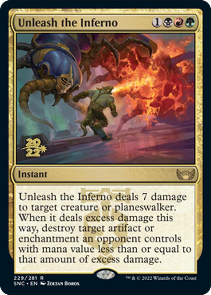 Unleash the Inferno 229 card from Prerelease Cards