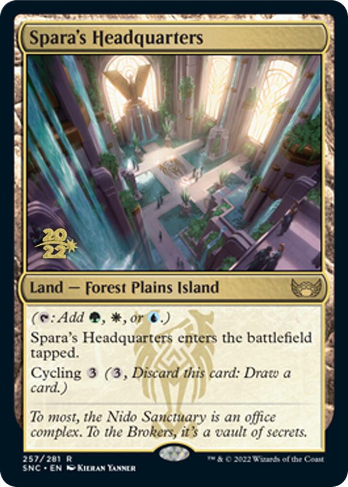 Spara's Headquarters 257 card from Prerelease Cards