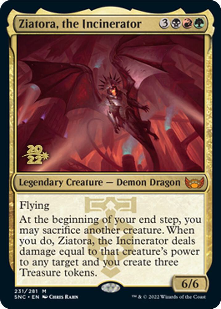 Ziatora, the Incinerator 231 card from Prerelease Cards