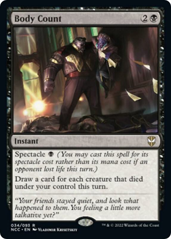 Body Count 34 card from Commander: Streets of New Capenna