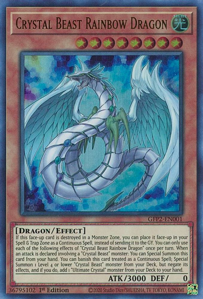 Crystal Beast Rainbow Dragon GFP2-EN001 card from Ghosts From the Past: The 2nd Haunting