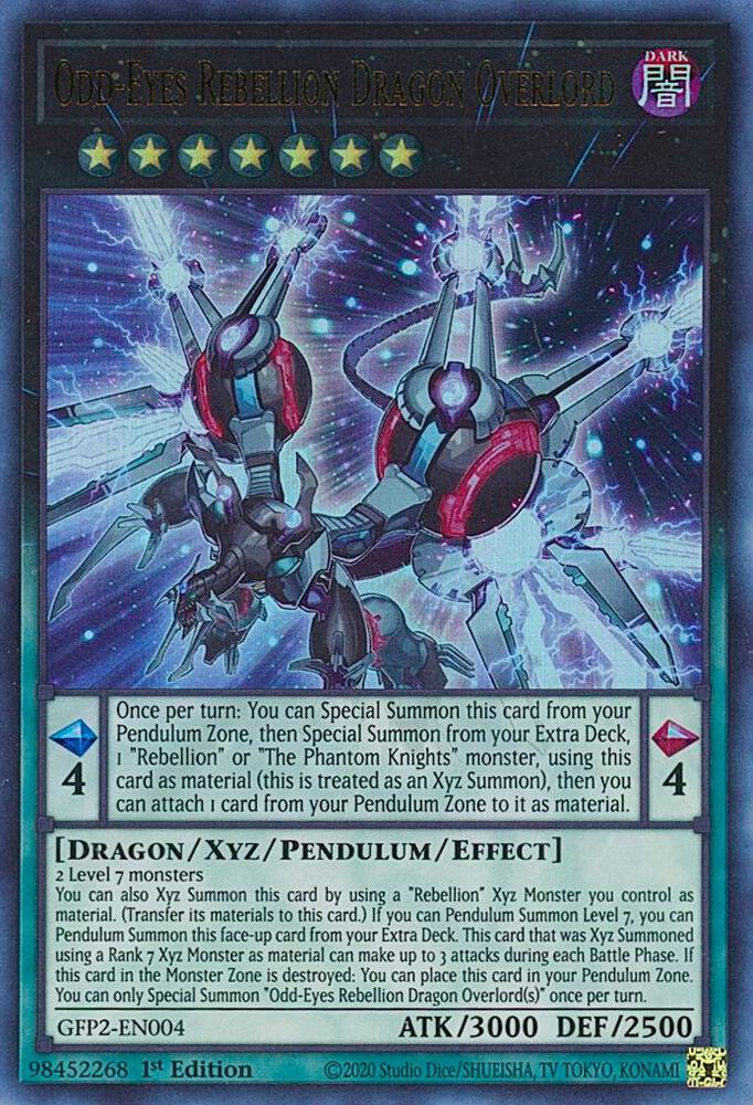 Odd-Eyes Rebellion Dragon Overlord GFP2-EN004 card from Ghosts From the Past: The 2nd Haunting