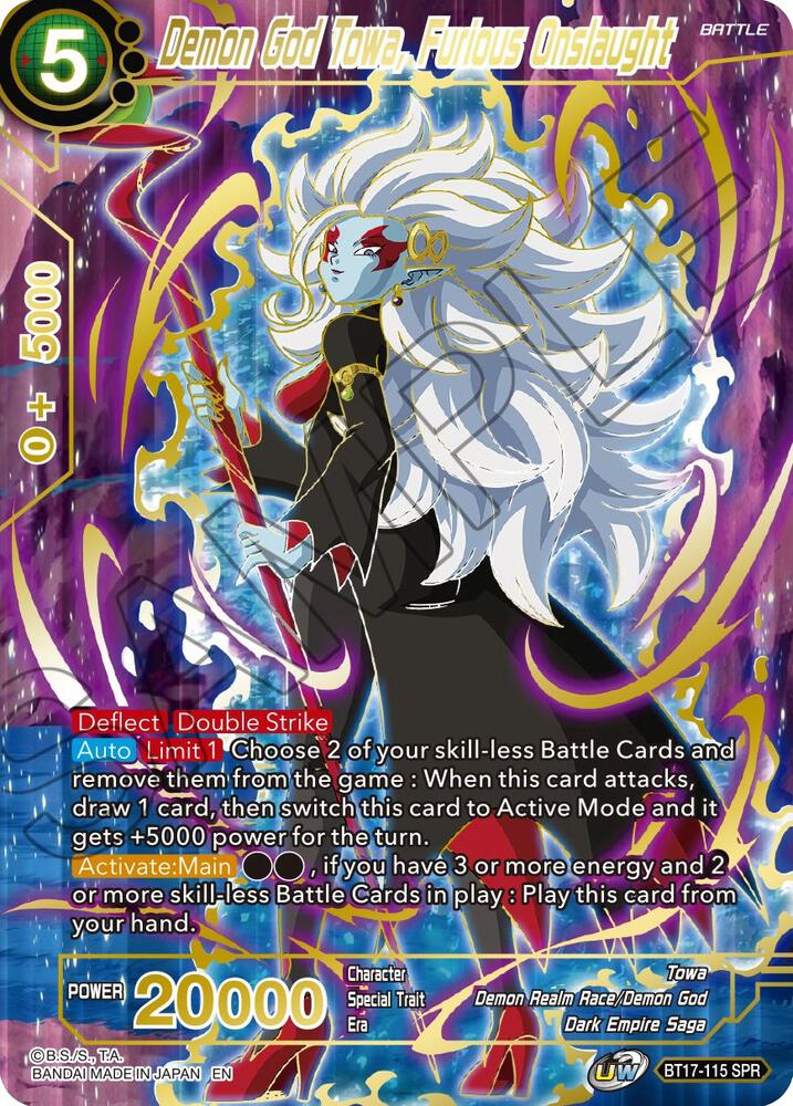 Demon God Towa, Furious Onslaught (SPR) BT17-115 card from Ultimate Squad