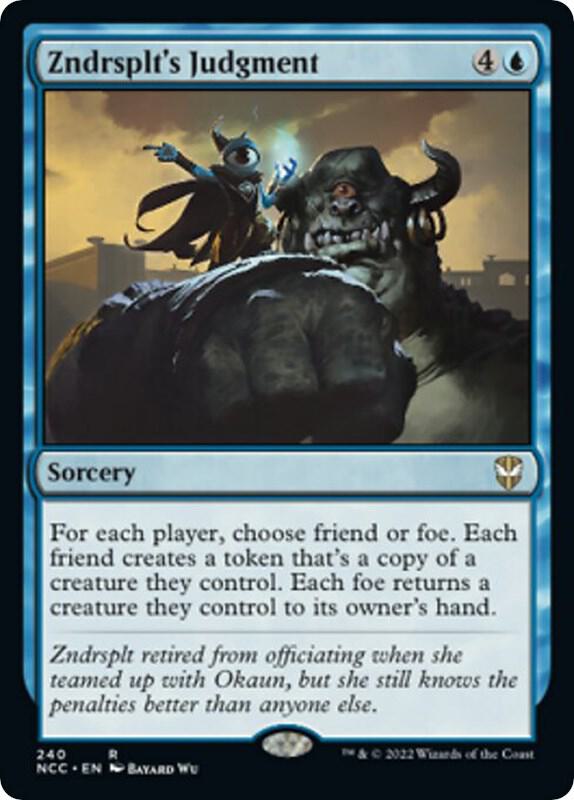 Zndrsplt's Judgment 240 card from Commander: Streets of New Capenna