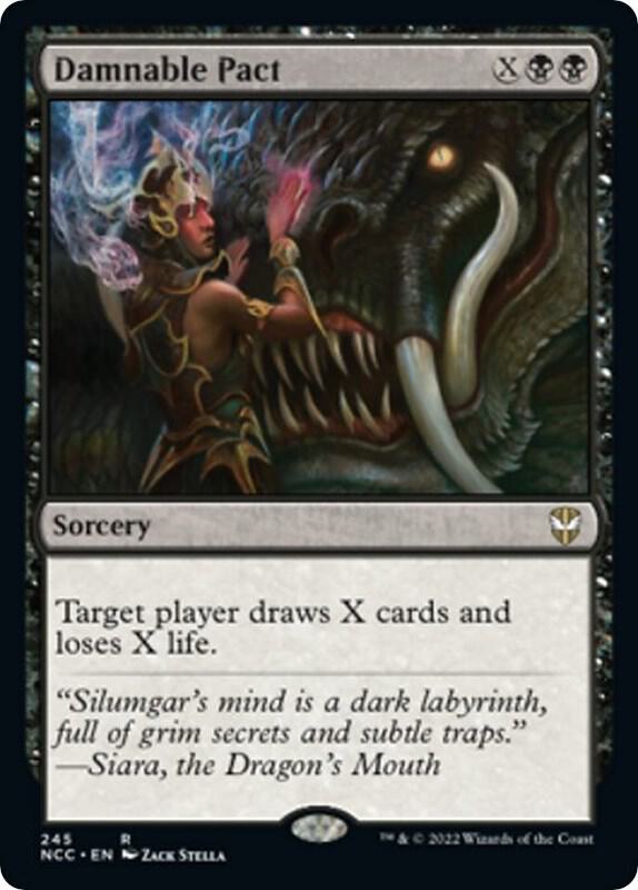Damnable Pact 245 card from Commander: Streets of New Capenna