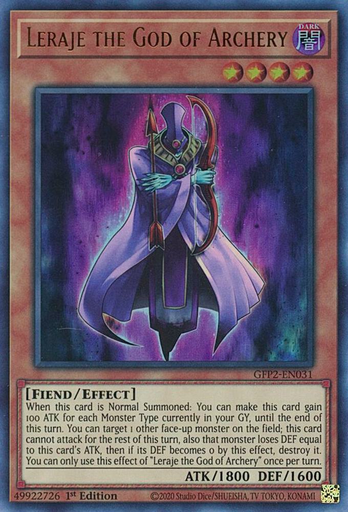 Leraje the God of Archery GFP2-EN031 card from Ghosts From the Past: The 2nd Haunting