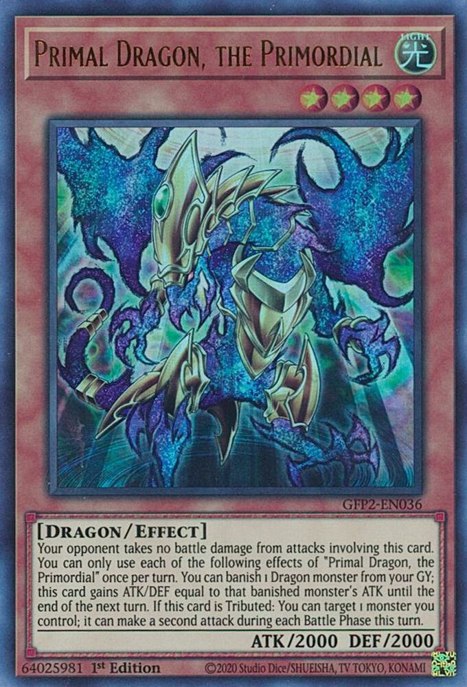 Primal Dragon, the Primordial GFP2-EN036 card from Ghosts From the Past: The 2nd Haunting