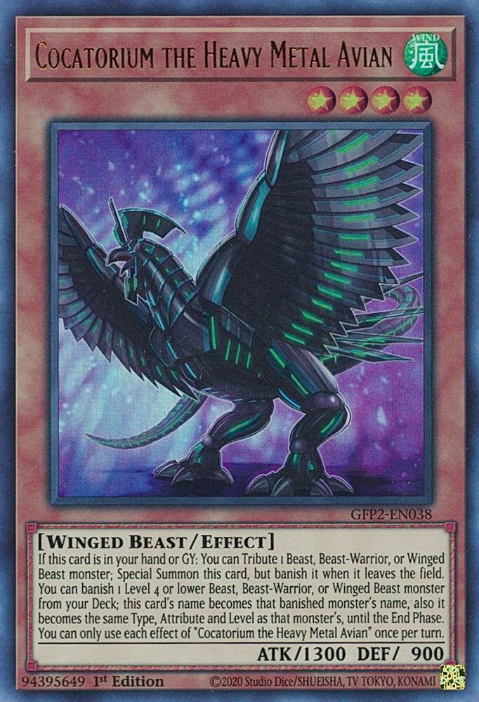 Cocatorium the Heavy Metal Avian GFP2-EN038 card from Ghosts From the Past: The 2nd Haunting