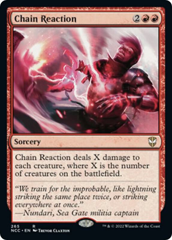 Chain Reaction 265 card from Commander: Streets of New Capenna