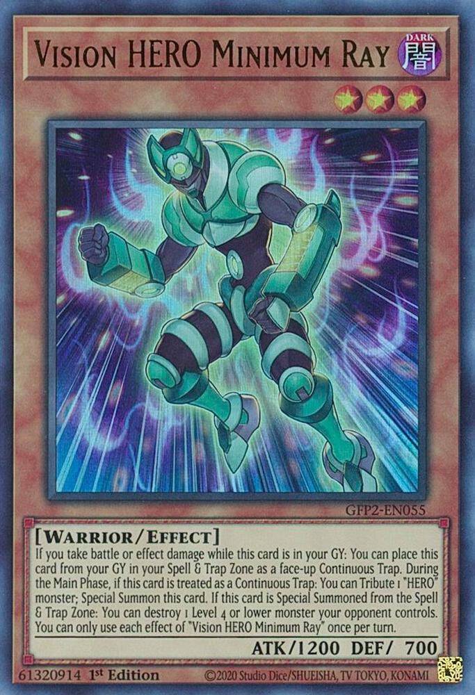 Vision HERO Minimum Ray GFP2-EN055 card from Ghosts From the Past: The 2nd Haunting