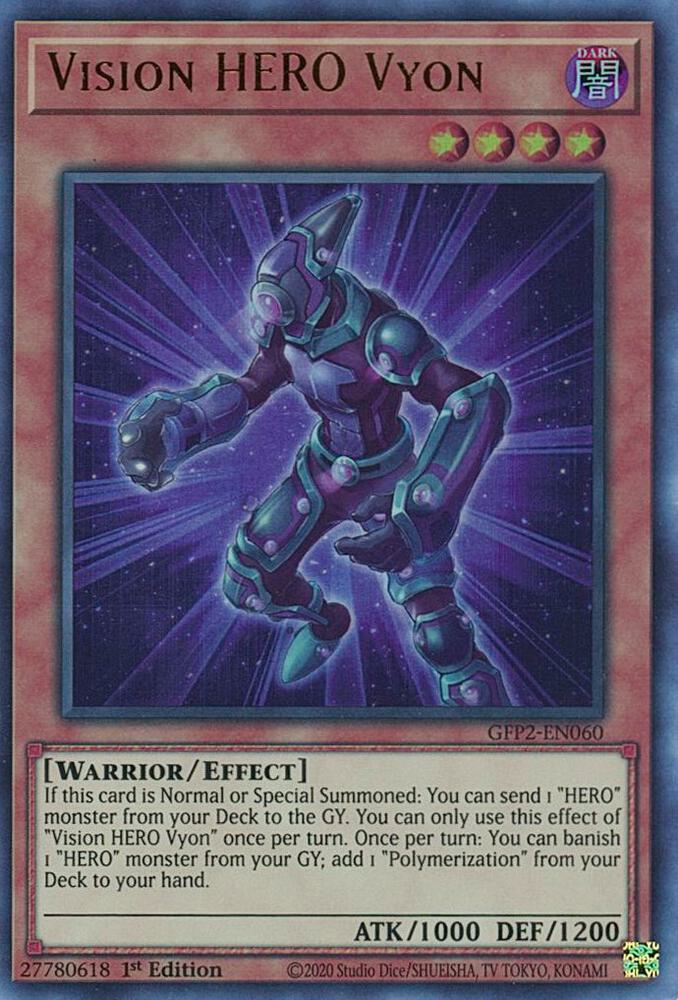 Vision HERO Vyon GFP2-EN060 card from Ghosts From the Past: The 2nd Haunting
